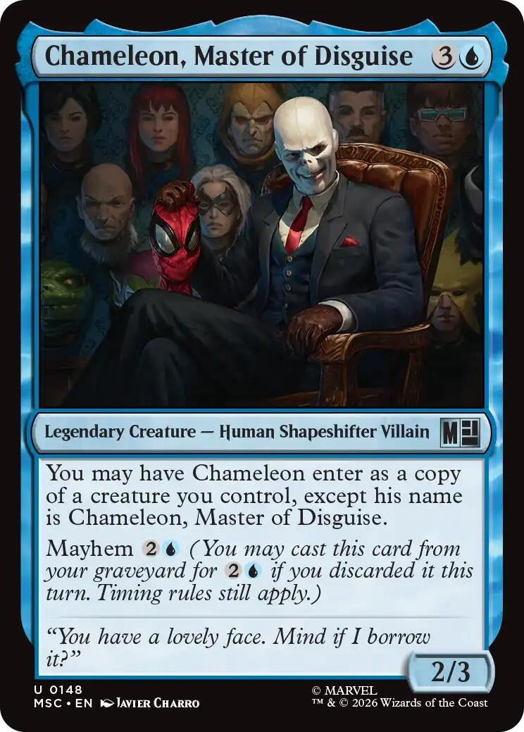 Image for Chameleon, Master of Disguise (Surge Foil) (Commander: Marvel Super Heroes) (148) (MSC) - Magic: The Gathering