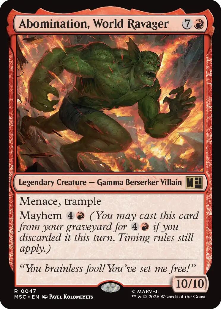 Image for Abomination, World Ravager (Commander: Marvel Super Heroes) (47) - Magic: The Gathering