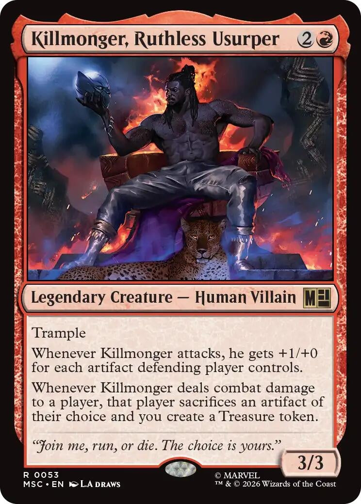 Image for Killmonger, Ruthless Usurper (Commander: Marvel Super Heroes) (53) (MSC) - Magic: The Gathering