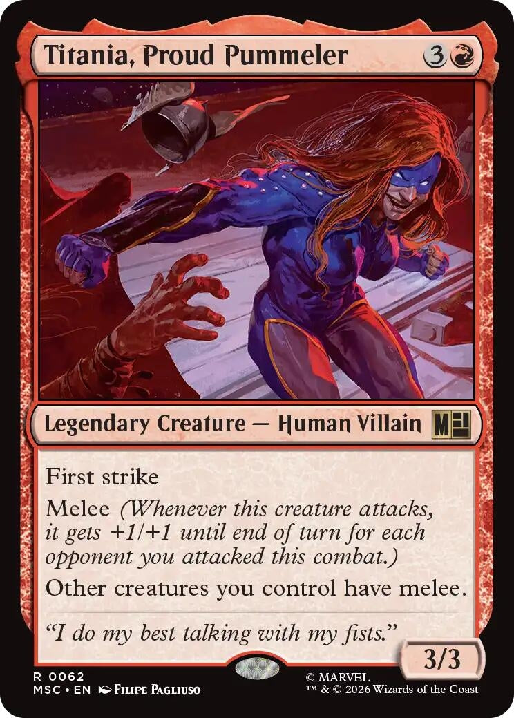 Image for Titania, Proud Pummeler (Commander: Marvel Super Heroes) (62) (MSC) - Magic: The Gathering