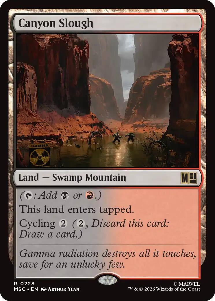 Image for Canyon Slough (Commander: Marvel Super Heroes) (228) (MSC) - Magic: The Gathering
