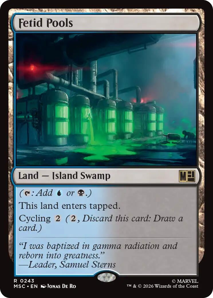 Image for Fetid Pools (Surge Foil) (Commander: Marvel Super Heroes) (243) (MSC) - Magic: The Gathering
