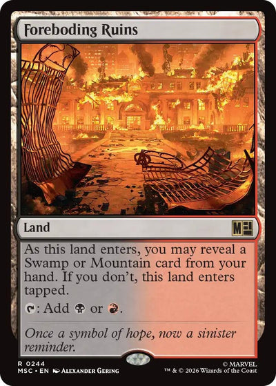 Foreboding Ruins (Surge Foil) (Commander: Marvel Super Heroes) (244) (MSC)
