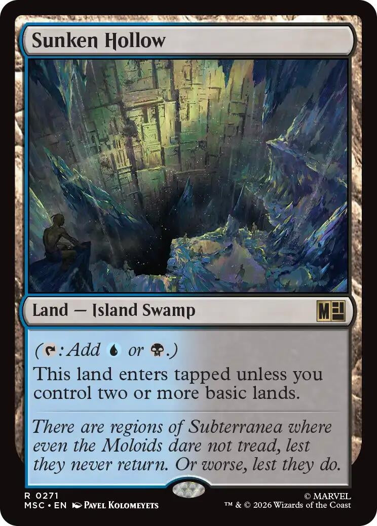 Image for Sunken Hollow (Commander: Marvel Super Heroes) (271) (MSC) - Magic: The Gathering