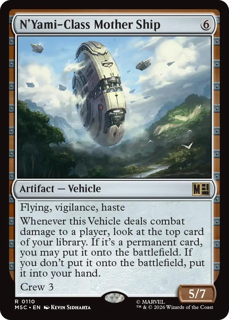 Image for N'Yami-Class Mother Ship (Commander: Marvel Super Heroes) (110) (MSC) - Magic: The Gathering