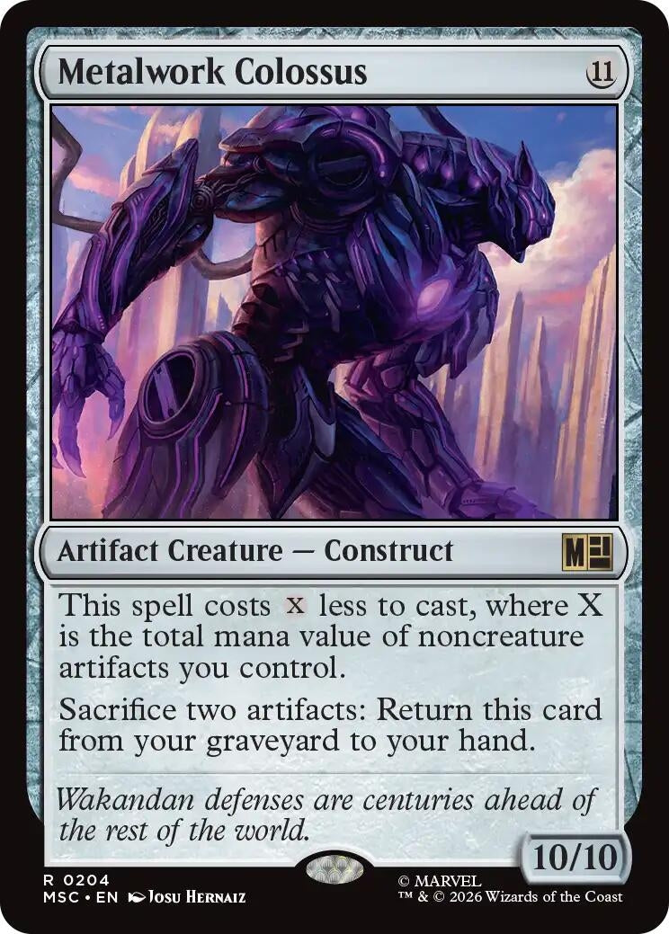 Image for Metalwork Colossus (Commander: Marvel Super Heroes) (204) (MSC) - Magic: The Gathering