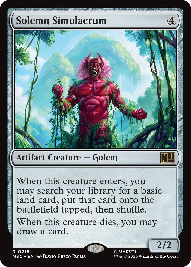 Image for Solemn Simulacrum (Commander: Marvel Super Heroes) (215) (MSC) - Magic: The Gathering