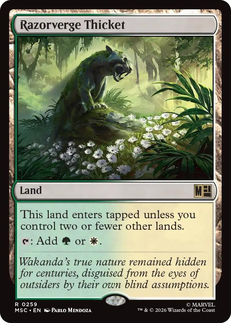 Image for Razorverge Thicket (Commander: Marvel Super Heroes) (259) (MSC) - Magic: The Gathering
