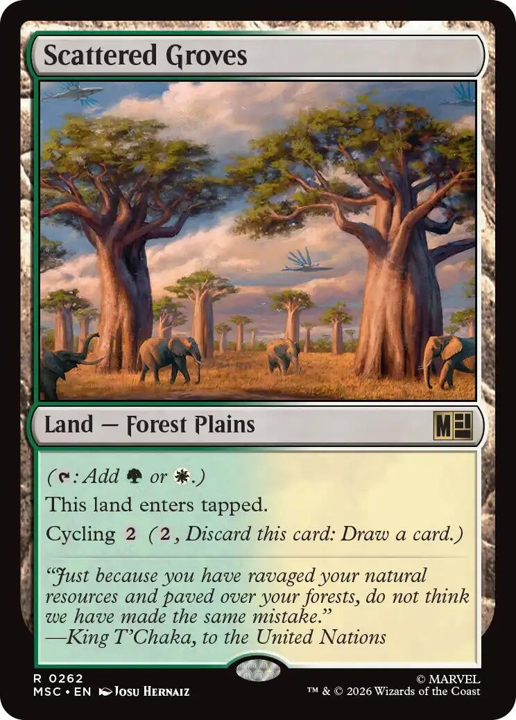 Image for Scattered Groves (Commander: Marvel Super Heroes) (262) (MSC) - Magic: The Gathering