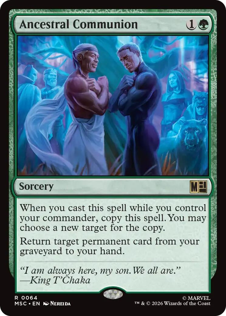 Image for Ancestral Communion (Surge Foil) (Commander: Marvel Super Heroes) (64) (MSC) - Magic: The Gathering