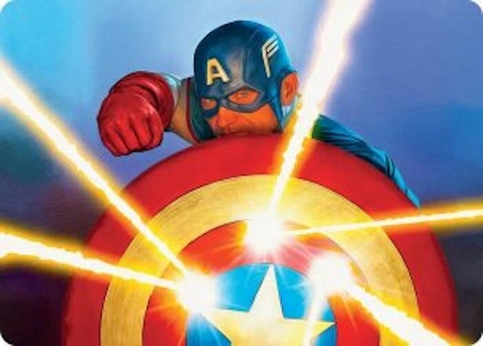 Image for Captain's Defense Art Card (Art Series: Marvel Super Heroes) (41) (AAMSH) - Magic: The Gathering