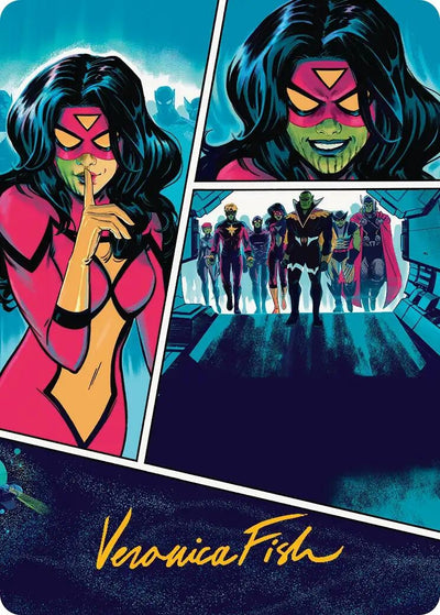 Secret Invasion Art Card (Gold-Stamped Signature) (Art Series: Marvel Super Heroes) (18) (AAMSH)