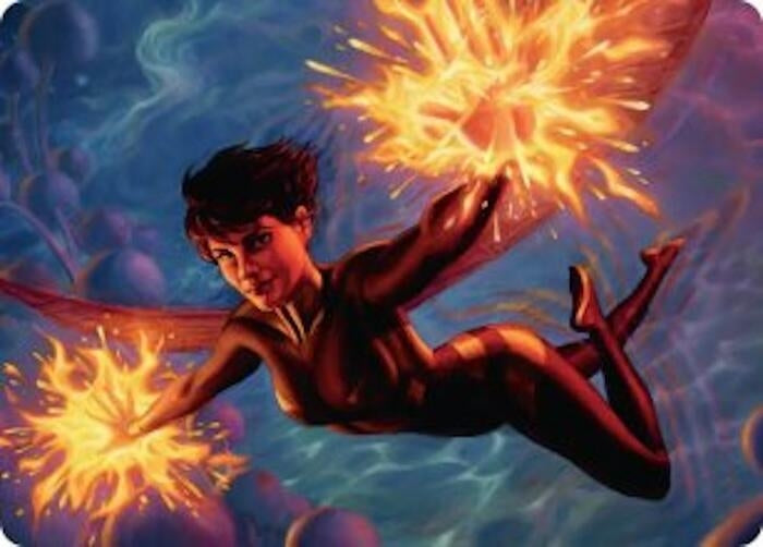 Image for The Wasp, Winsome Avenger Art Card (Art Series: Marvel Super Heroes) (32) (AAMSH) - Magic: The Gathering