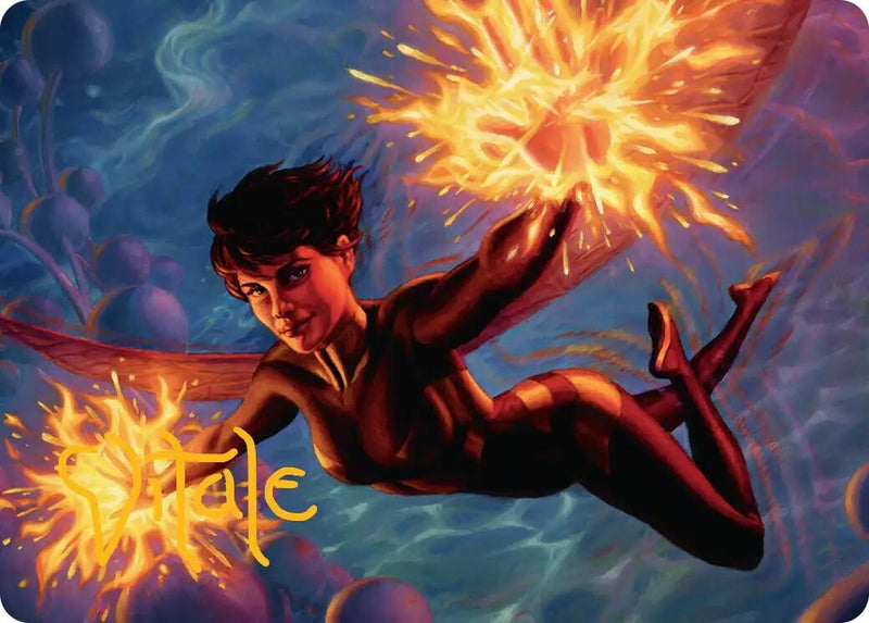 Image for The Wasp, Winsome Avenger Art Card (Gold-Stamped Signature) (Art Series: Marvel Super Heroes) (32) (AAMSH) - Magic: The Gathering