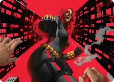 Black Widow, Deadly Hunter Art Card (Art Series: Marvel Super Heroes) (42) (AAMSH)