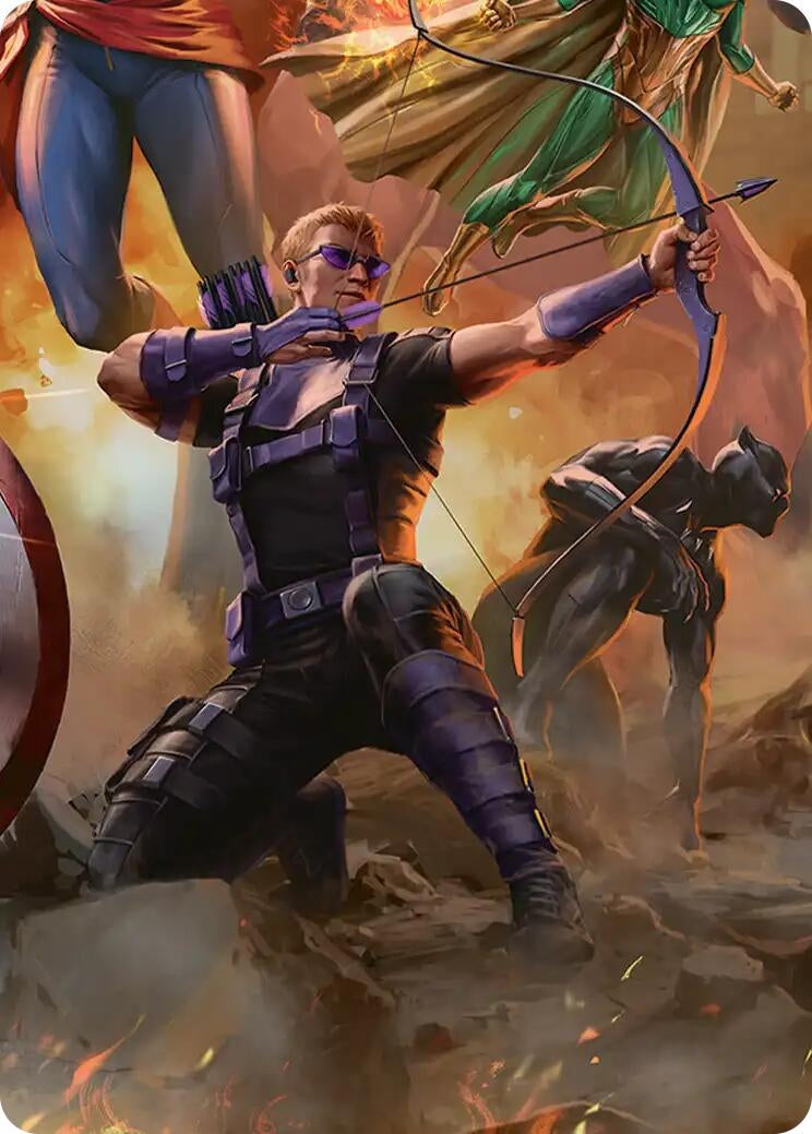 Image for Hawkeye, Trick Shot Art Card (Art Series: Marvel Super Heroes) (6) (AAMSH) - Magic: The Gathering