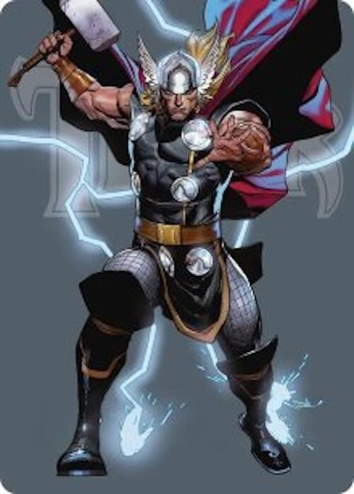 Image for Thor, God of Thunder Art Card (Art Series: Marvel Super Heroes) (26) (AAMSH) - Magic: The Gathering