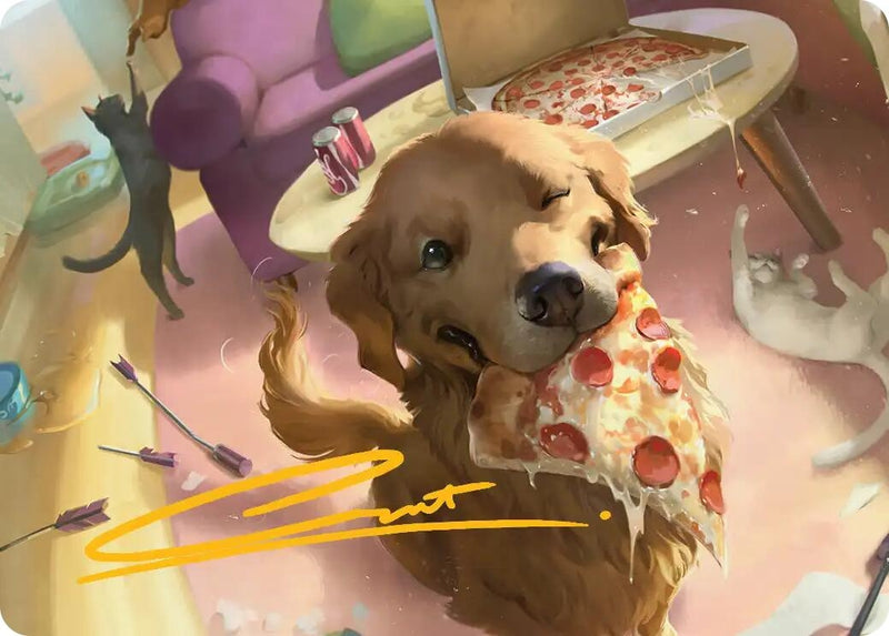 Image for Lucky the Pizza Dog Art Card (Gold-Stamped Signature) (Art Series: Marvel Super Heroes) (44) (AAMSH) - Magic: The Gathering