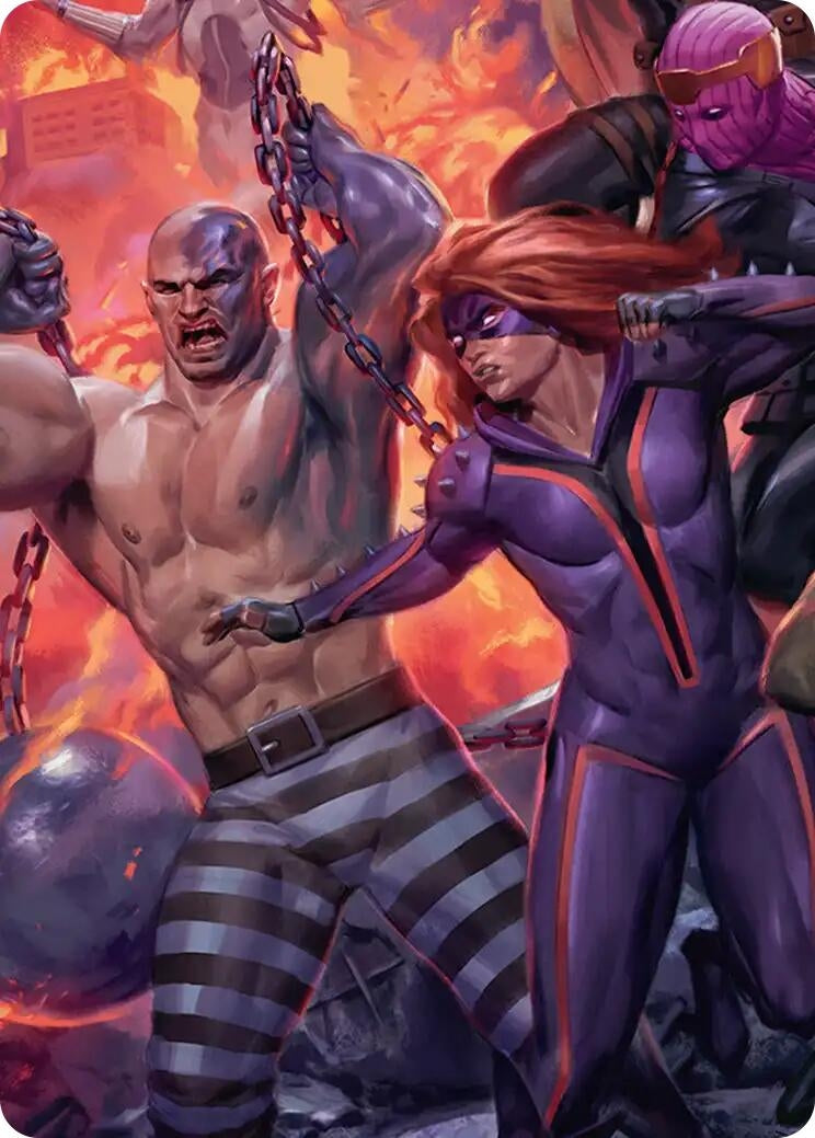 Image for Absorbing Man and Titania Art Card (Art Series: Marvel Super Heroes) (10) (AAMSH) - Magic: The Gathering