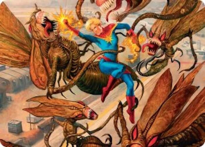 Image for Captain Marvel, Apex Avenger Art Card (Art Series: Marvel Super Heroes) (36) (AAMSH) - Magic: The Gathering