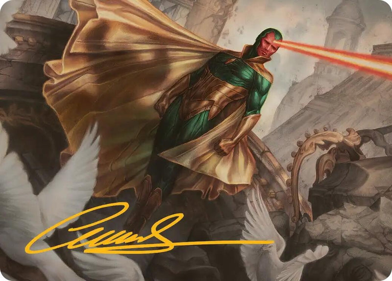Image for The Vision Art Card (Gold-Stamped Signature) (Art Series: Marvel Super Heroes) (15) (AAMSH) - Magic: The Gathering