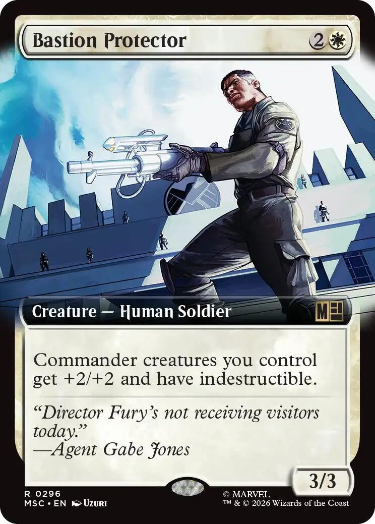 Image for Bastion Protector (Extended Art) (Commander: Marvel Super Heroes) (296) - Magic: The Gathering