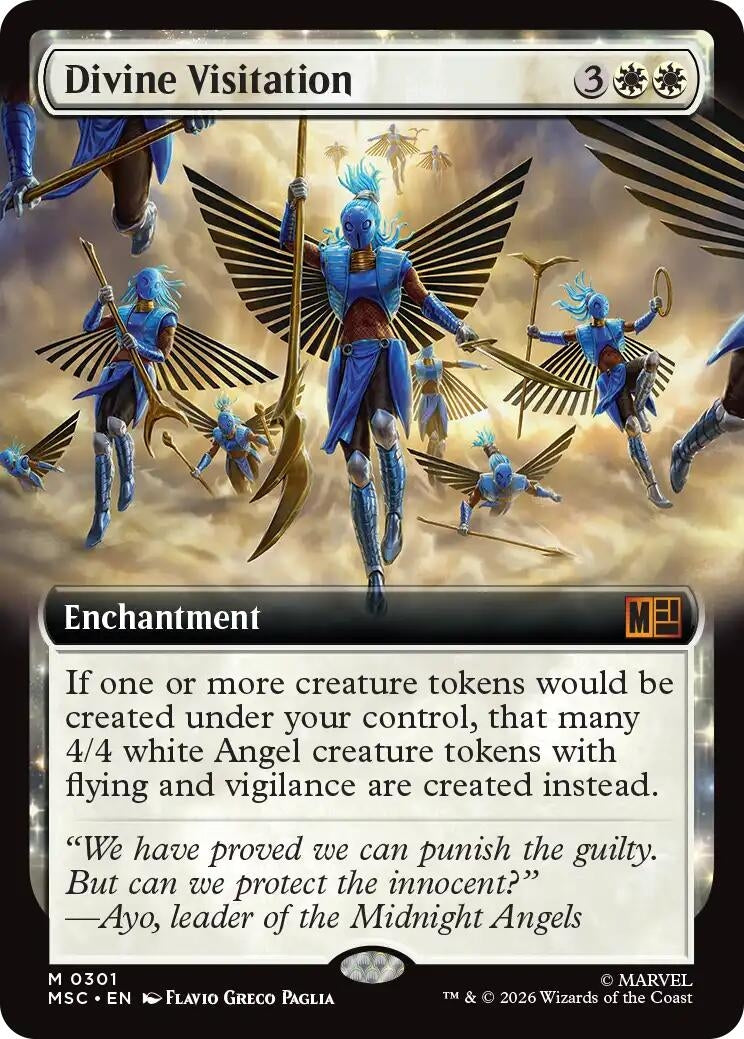 Image for Divine Visitation (Extended Art) (Commander: Marvel Super Heroes) (301) (MSC) - Magic: The Gathering