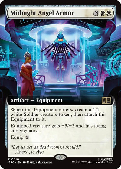 Midnight Angel Armor (Extended Art) (Commander: Marvel Super Heroes) (316) (MSC)