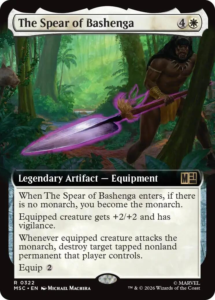 Image for The Spear of Bashenga (Extended Art) (Commander: Marvel Super Heroes) (322) (MSC) - Magic: The Gathering