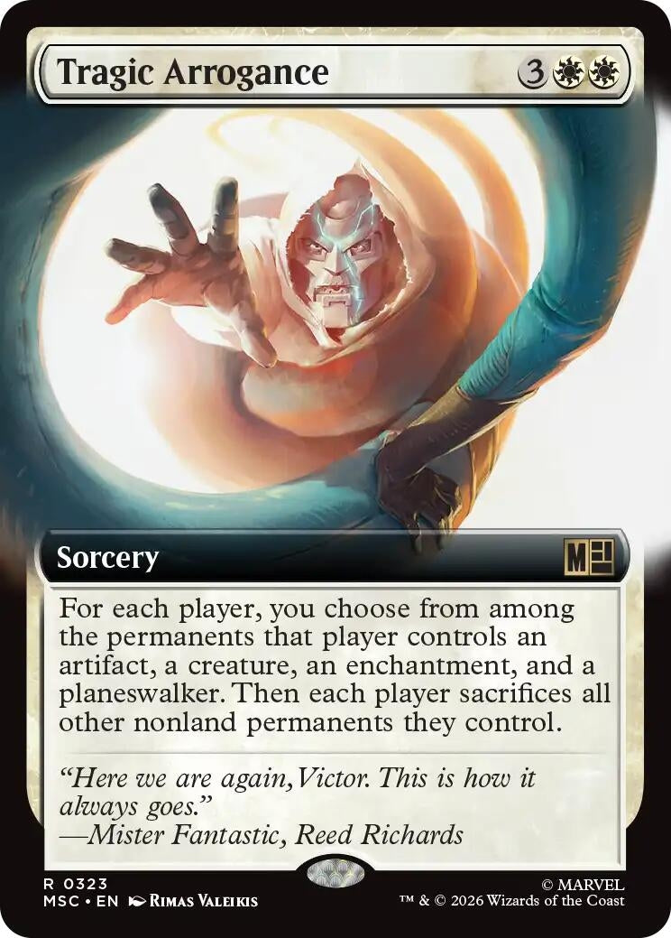 Image for Tragic Arrogance (Extended Art) (Commander: Marvel Super Heroes) (323) (MSC) - Magic: The Gathering