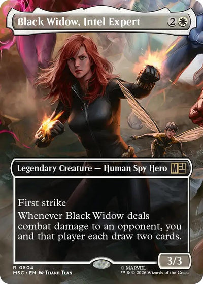 Black Widow, Intel Expert (Borderless) (Commander: Marvel Super Heroes) (504) (MSC)
