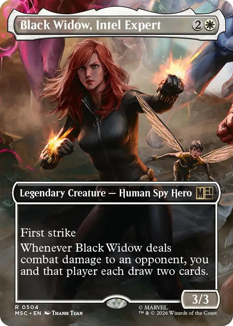 Image for Black Widow, Intel Expert (Borderless) (Commander: Marvel Super Heroes) (504) (MSC) - Magic: The Gathering