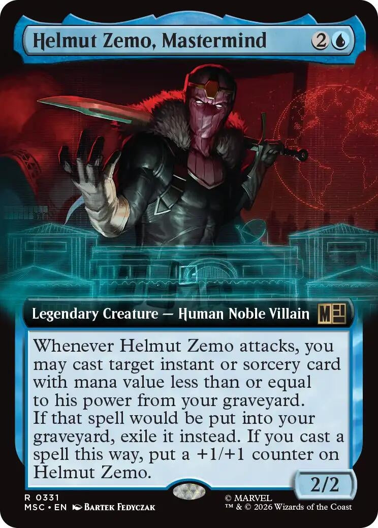 Image for Helmut Zemo, Mastermind (Extended Art) (Commander: Marvel Super Heroes) (331) (MSC) - Magic: The Gathering