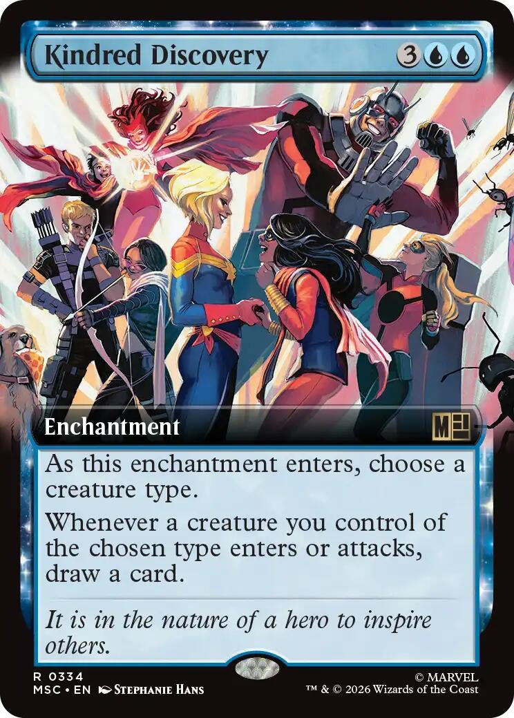 Image for Kindred Discovery (Extended Art) (Commander: Marvel Super Heroes) (334) (MSC) - Magic: The Gathering