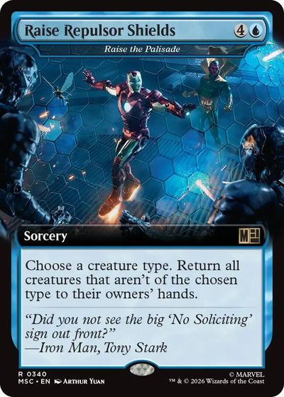 Raise Repulsor Shields - Raise the Palisade (Extended Art) (Commander: Marvel Super Heroes) (340) (MSC)