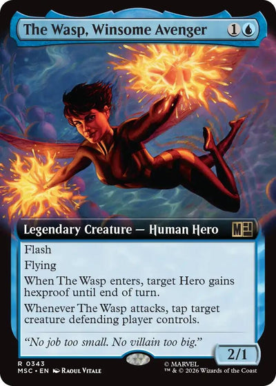 The Wasp, Winsome Avenger (Extended Art) (Commander: Marvel Super Heroes) (343) (MSC)