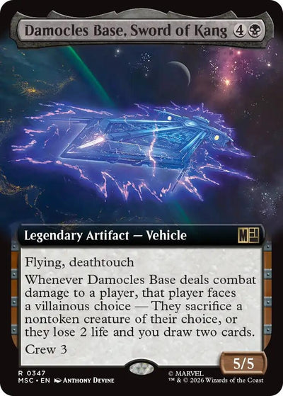 Damocles Base, Sword of Kang (Extended Art) (Commander: Marvel Super Heroes) (347) (MSC)