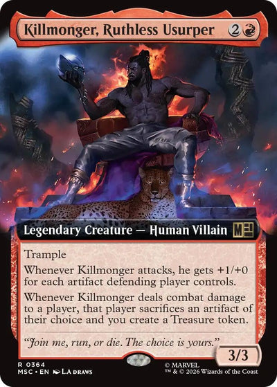 Killmonger, Ruthless Usurper (Extended Art) (Commander: Marvel Super Heroes) (364) (MSC)