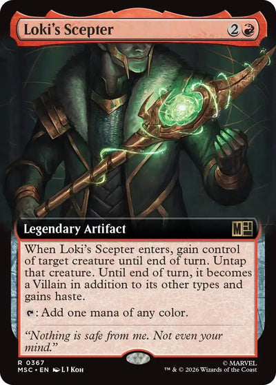 Loki's Scepter (Extended Art) (Commander: Marvel Super Heroes) (367) (MSC)