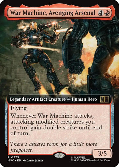War Machine, Avenging Arsenal (Extended Art) (Commander: Marvel Super Heroes) (375) (MSC)