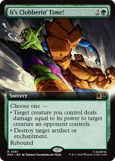 It's Clobberin' Time! (Extended Art) (Commander: Marvel Super Heroes) (381) (MSC)