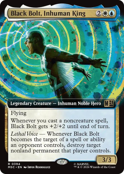 Black Bolt, Inhuman King (Extended Art) (Commander: Marvel Super Heroes) (394) (MSC)