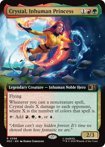 Crystal, Inhuman Princess (Extended Art) (Commander: Marvel Super Heroes) (398) (MSC)