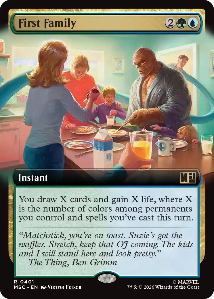 Image for First Family (Extended Art) (Commander: Marvel Super Heroes) (401) (MSC) - Magic: The Gathering
