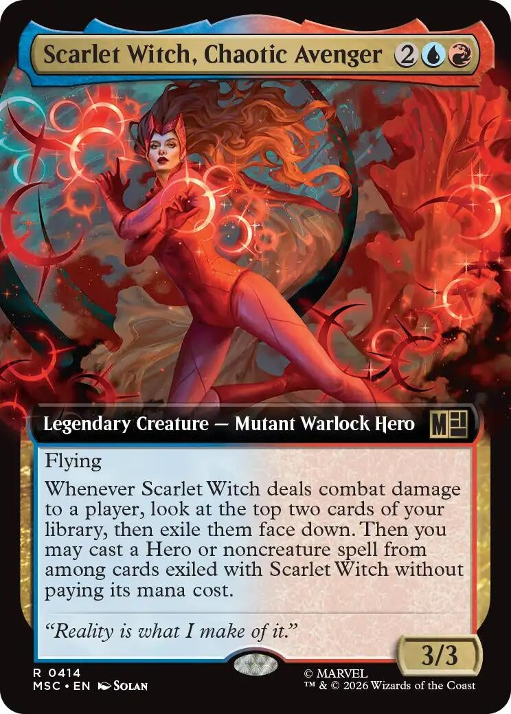 Image for Scarlet Witch, Chaotic Avenger (Extended Art) (Commander: Marvel Super Heroes) (414) (MSC) - Magic: The Gathering
