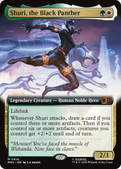 Shuri, the Black Panther (Extended Art) (Commander: Marvel Super Heroes) (416) (MSC)