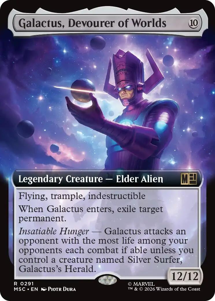 Image for Galactus, Devourer of Worlds (Extended Art) (Commander: Marvel Super Heroes) (291) (MSC) - Magic: The Gathering