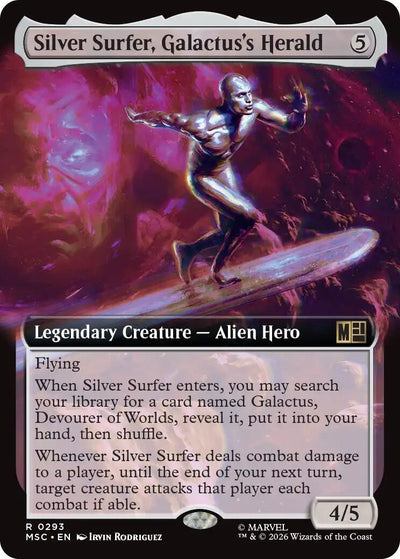 Silver Surfer, Galactus's Herald (Extended Art) (Commander: Marvel Super Heroes) (293) (MSC)