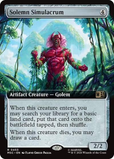 Solemn Simulacrum (Extended Art) (Commander: Marvel Super Heroes) (453) (MSC)