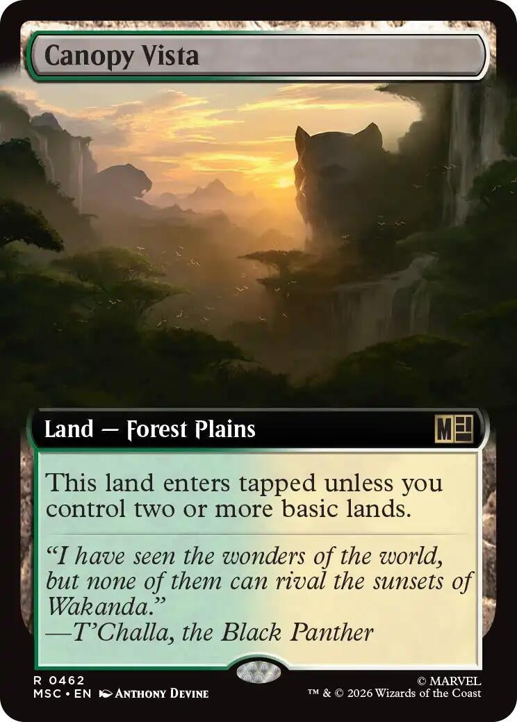Image for Canopy Vista (Extended Art) (Commander: Marvel Super Heroes) (462) (MSC) - Magic: The Gathering
